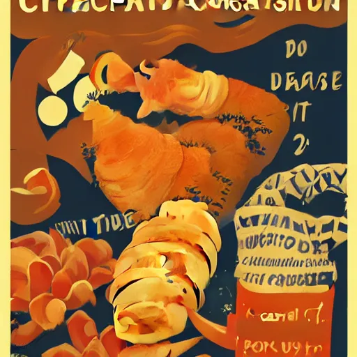 Image similar to croissant propaganda poster