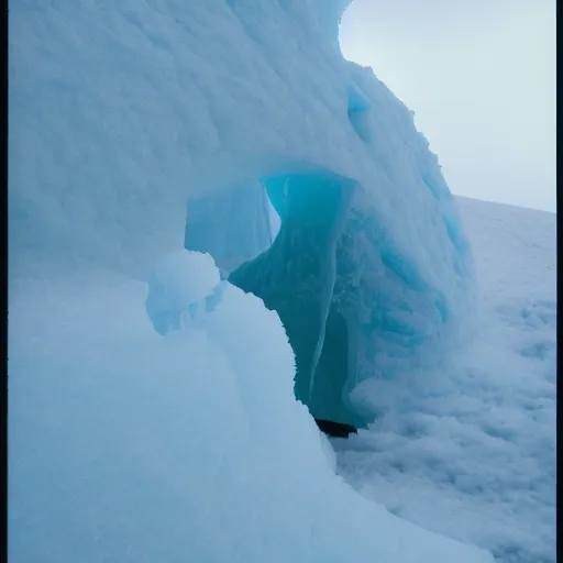 Image similar to A creature occluded by a slightly transparent frosted icesheet