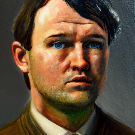 Image similar to portrait painting of Irish rebel Michael Collins, 4K detail