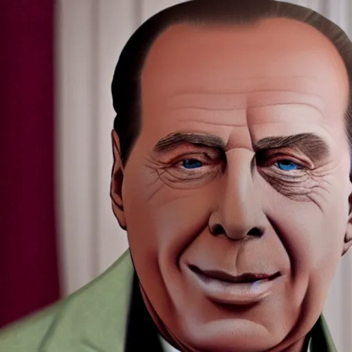 Image similar to a realistic portrait of silvio berlusconi