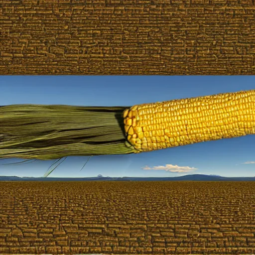 Prompt: a road made of corn, photo realistic, high reflections, high detail