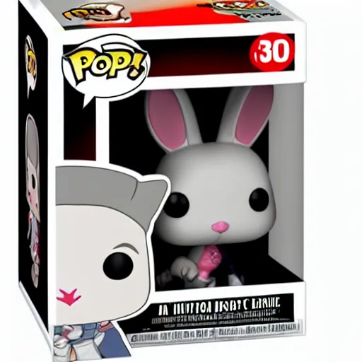 Prompt: a rabbit funko pop