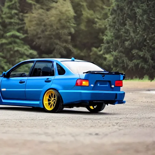 Prompt: a subaru WRX converted into a helicopter