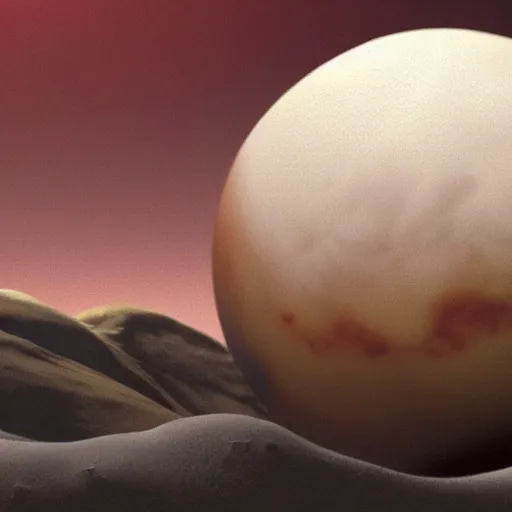 Prompt: the anthropomorphic minor - planet pluto, unhappy because it wants to be a real planet. imax, 7 0 mm. digital live - action. concept art. dramatic lighting. 1 9 4 0 animated feature film. neo - noir science fiction.