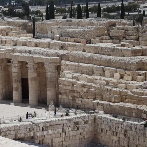 Prompt: the second temple in jerusalem