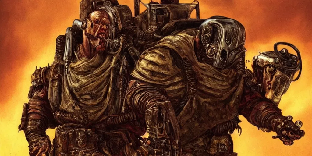 Image similar to mad max, doom video game, kieth thomsen