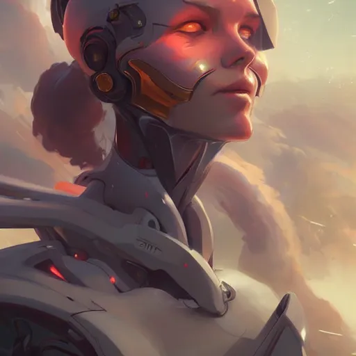 Prompt: mecha female character portrait, by peter mohrbacher and tran ross and takato yamamoto, highly detailed, chillwave, trending on cgsociety, realistic face