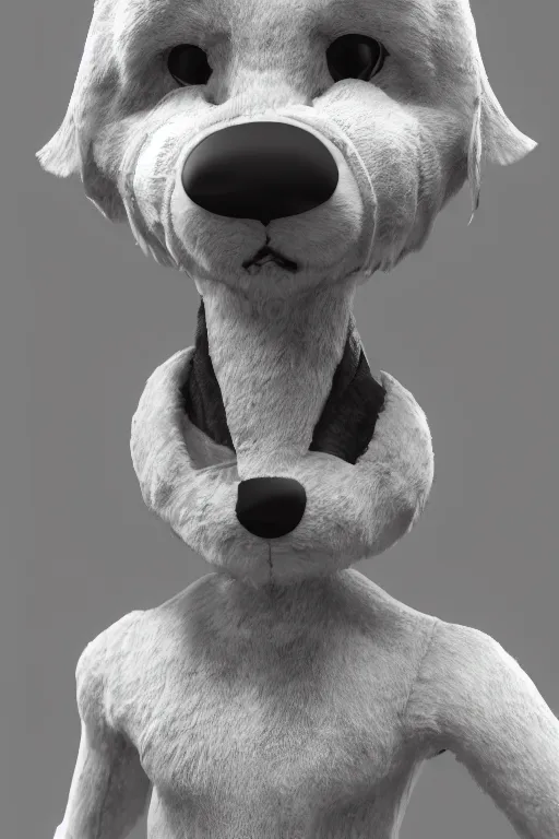 Image similar to furry dog, anthropomorphic, detailed, fursuit, 8 k