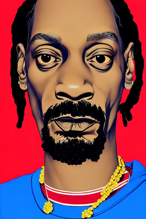 Image similar to portrait of snoop the dogg by james jean by ilya kuvshinov kintsugi