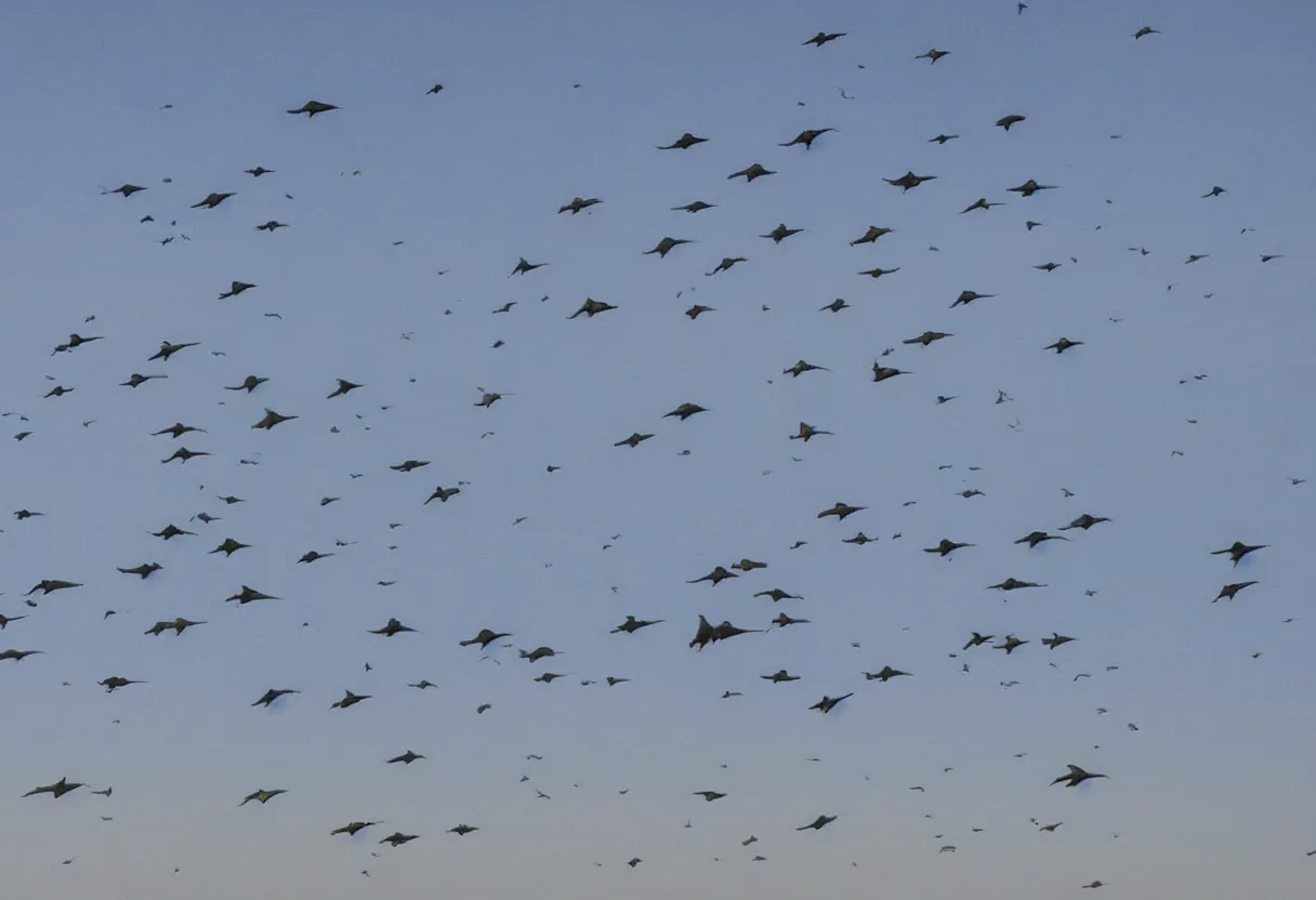 Image similar to dolphins flying through the sky in the gobi desert, stunning photograph