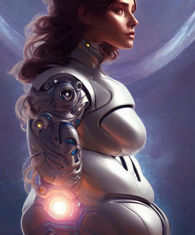 Beautiful girl with big boobs #9 Art Print by Realistic Space