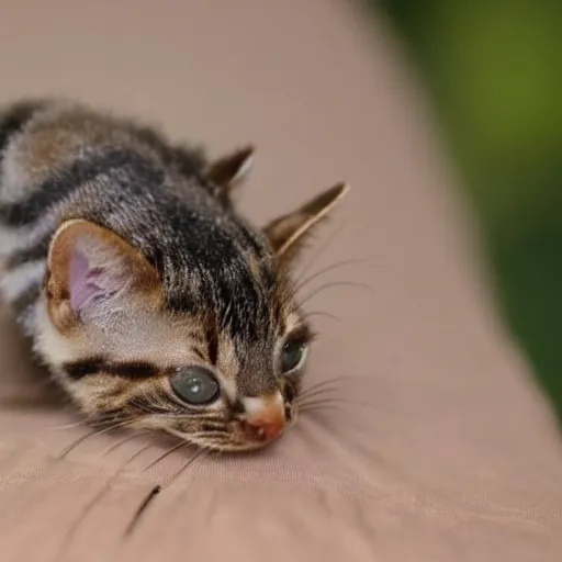 Image similar to photo of world ’ s smallest cat the size of a honeybee