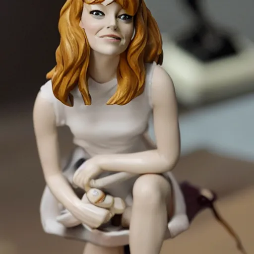 Image similar to figurine of cute emma stone