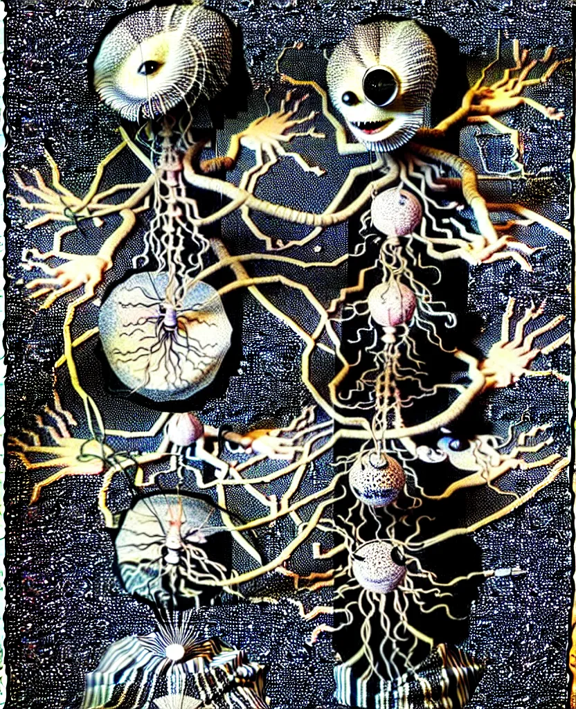 Image similar to whimsical freaky creature sings a unique canto about'as above so below'being ignited by the spirit of haeckel and robert fludd, breakthrough is iminent, glory be to the magic within