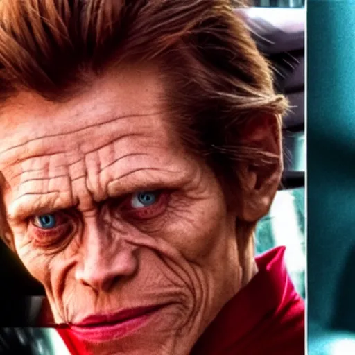 Prompt: willem dafoe as a spiderman