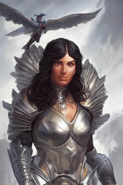 Image similar to amazon valkyrie athena, d & d, fantasy, portrait, highly detailed, headshot, digital painting, trending on artstation, concept art, sharp focus, illustration, art by artgerm and greg rutkowski and magali villeneuve