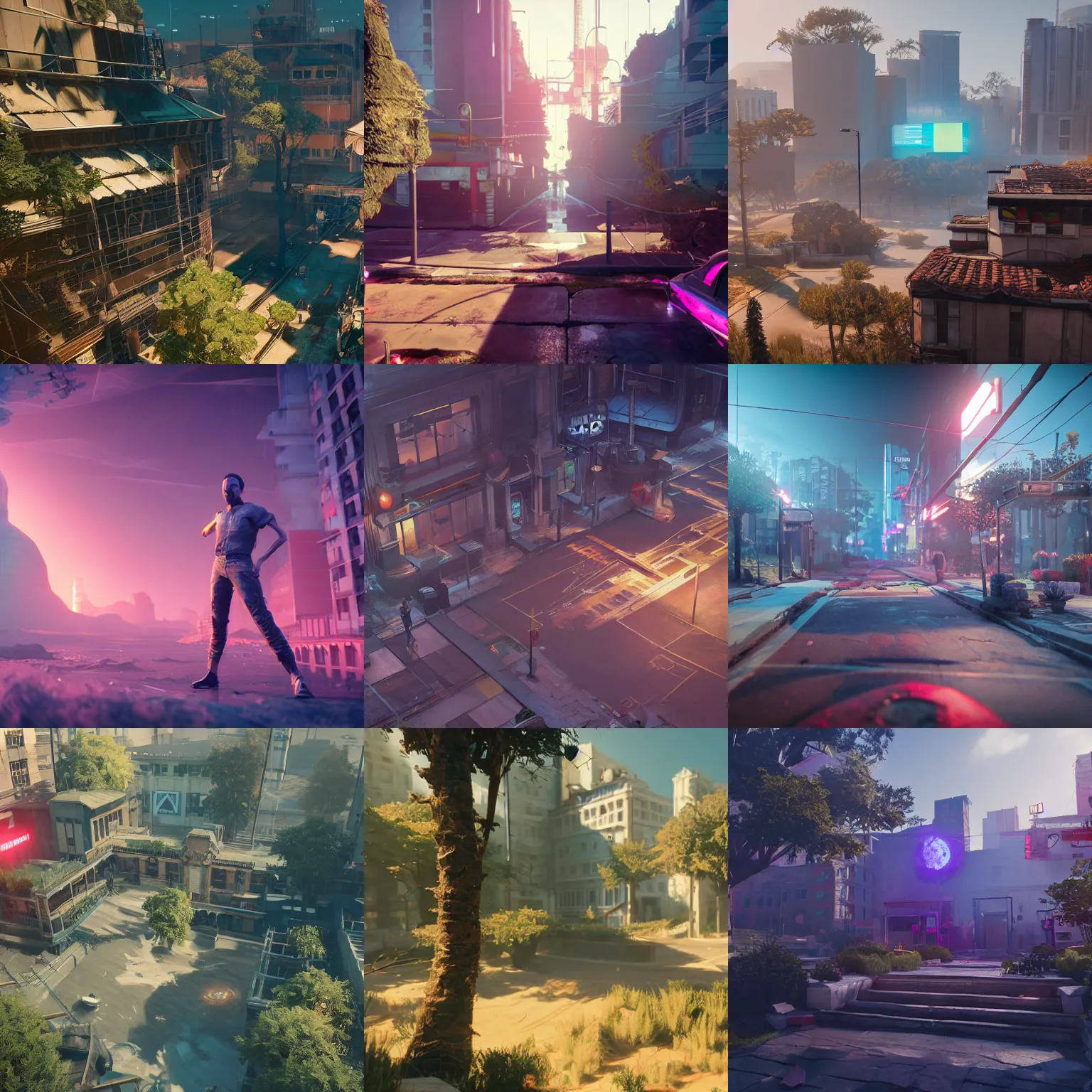 Prompt: stunning concept art, NFT, synthwave, tilt-shift, nvidia ray-tracing demo