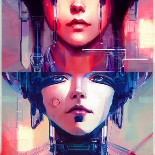 Image similar to A beautiful cyborg woman || ANIME, fine-face, realistic shaded perfect face, fine details. Anime. realistic shaded lighting poster by Ilya Kuvshinov katsuhiro otomo ghost-in-the-shell, magali villeneuve, artgerm, Jeremy Lipkin and Michael Garmash and Rob Rey