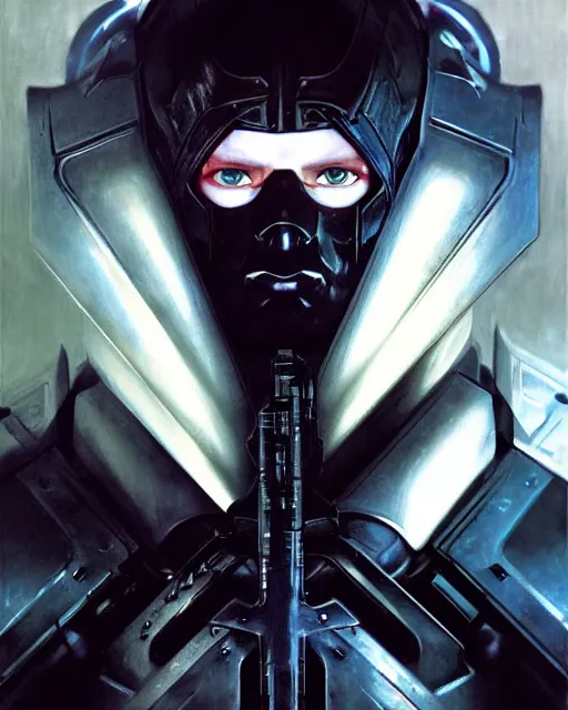 Prompt: portrait of mark walhberg goth cyborg with white hair in warhammer armor, art by kuvshinov ilya and wayne barlowe and gustav klimt and artgerm and wlop and william - adolphe bouguereau, movie poster, epic cinematic