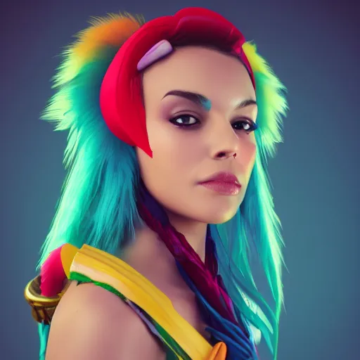 Prompt: attractive pirate girl with a colorful parrot on her shoulder. 4k. Artstation. Octane render. Award-winning. Justmakeabeaurifulpicturepleaseok