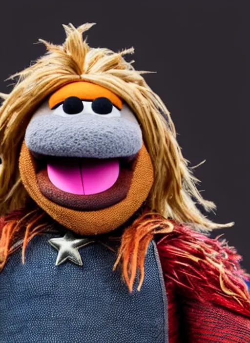 Prompt: studio portrait still of muppet thor from avengers infinity war as a muppet muppet as a muppet, 8 k, studio lighting, key light,