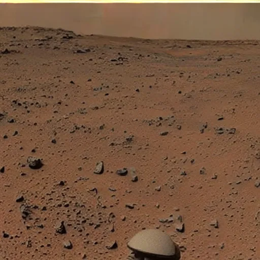 Prompt: unsettling mysterious fungus creature crawling in mars rover photo
