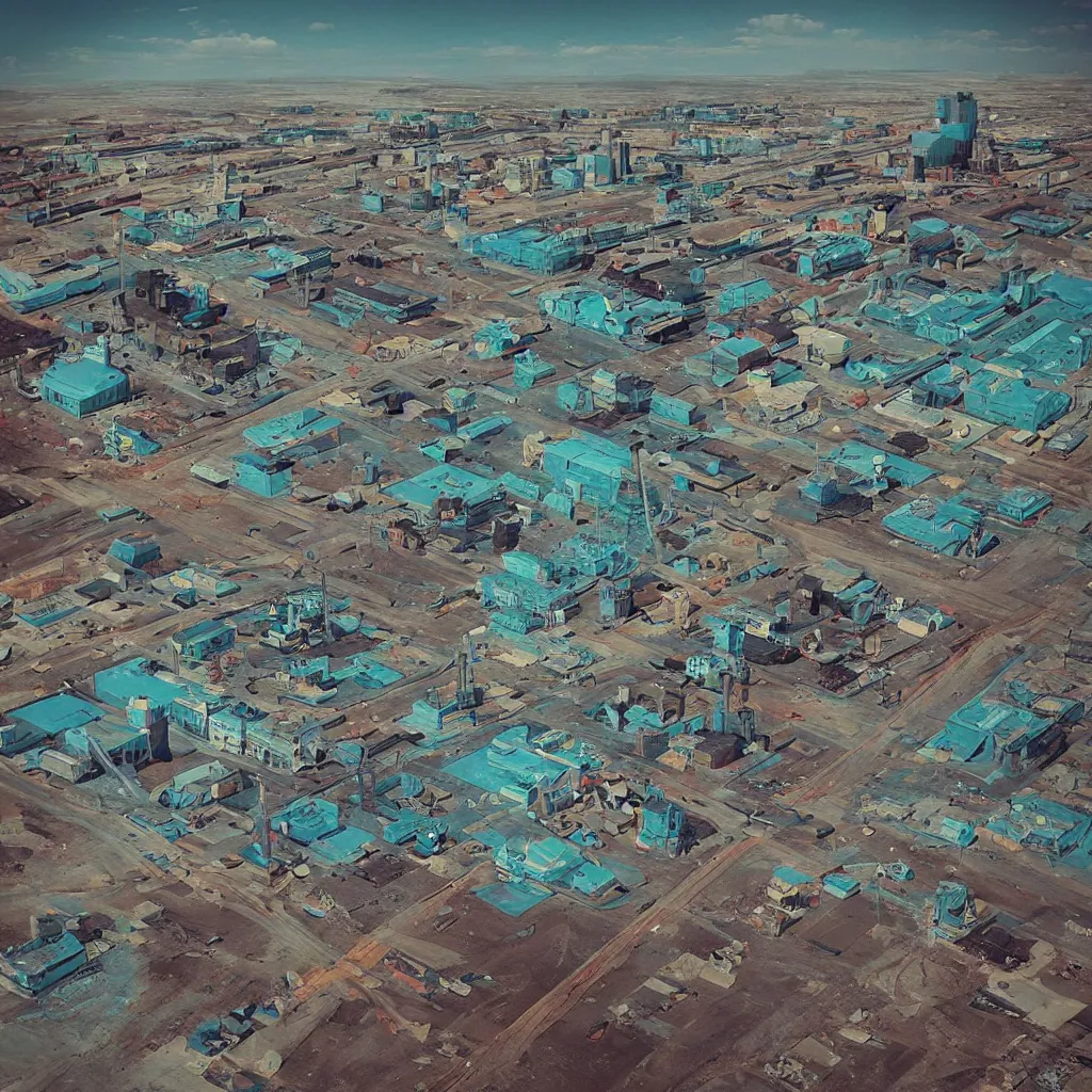Prompt: “ retrofuturistic norilsk with cosmos on the background ”