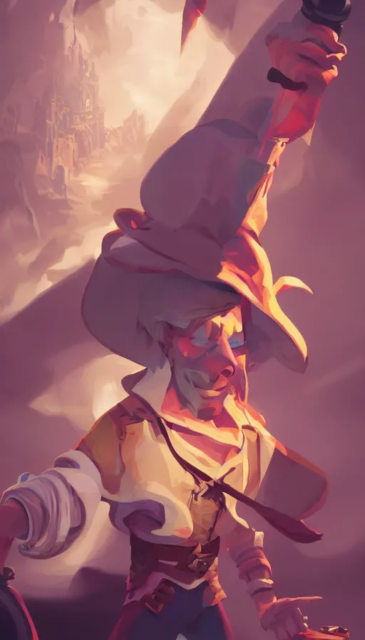 Image similar to guybrush threepwood, sharp focus, james gilleard, cinematic, game art, extremely detailed digital painting, print