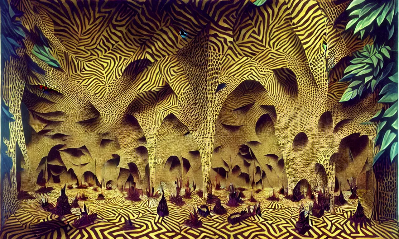 Prompt: building, jungle, jungle, jungle, jungle, jungle, jungle, jungle, jungle, jungle, kirigami, dichromatism, paradox, volumetric light, insanely detailed and intricate, hypermaximalist, elegant, ornate, hyper realistic, super detailed, by remedios varo uranga