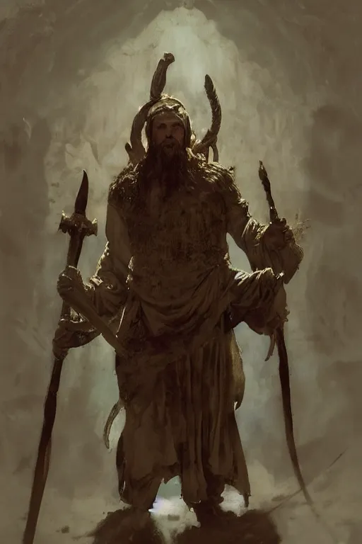 Image similar to a full body portrait of the ancient historical biblical evil pagan king ahab of Israel by craig mullins and marc simonetti, Ross Tran and WLOP, by Andrew Wyeth and Gerald Brom, In the style of John singer Sargent and James gurney, ARTSTATION, cgsociety, polycount, character design, CINEMATIC, AWE INSPIRING, BEAUTIFUL, ART GERM