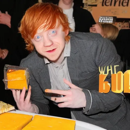Prompt: rupert grint ~ is ~ cheddar cheese