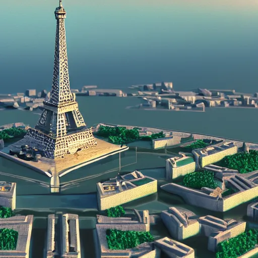 Prompt: a globe with the statue of liberty, the eiffel tower and other famous landmarks, 3 d render, isometric, 3 d art
