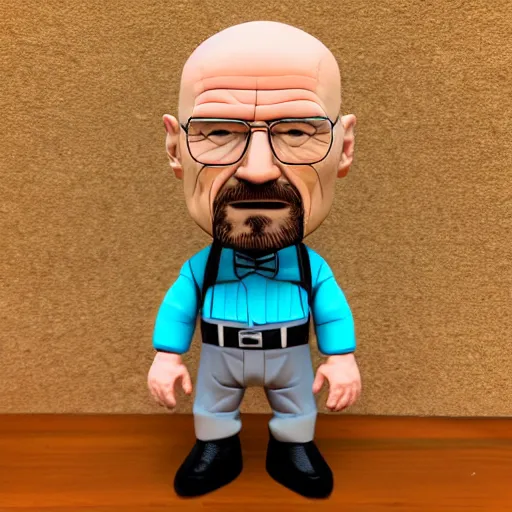 Prompt: walter white bobble head toy