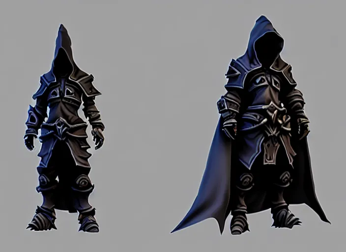 Prompt: hooded wraith skull, stylized stl, 3 d render, activision blizzard style, hearthstone style, darksiders style