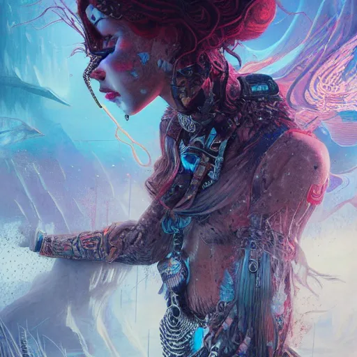 Image similar to detailed photo of valhalla, 8 k, by tristan eaton, stanley artgermm, tom bagshaw, greg rutkowski, carne griffiths, trending on deviantart, hyper detailed, glorious lighting, dramatic lightning