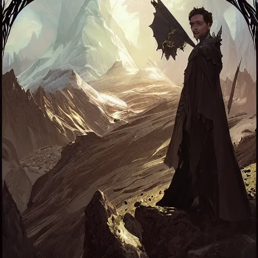 Image similar to tom hiddleston as a necromancer, summoning undead, glacier landscape, d & d, fantasy, intricate, elegant, highly detailed, digital painting, artstation, concept art, matte, sharp focus, illustration, art by artgerm and greg rutkowski and alphonse mucha