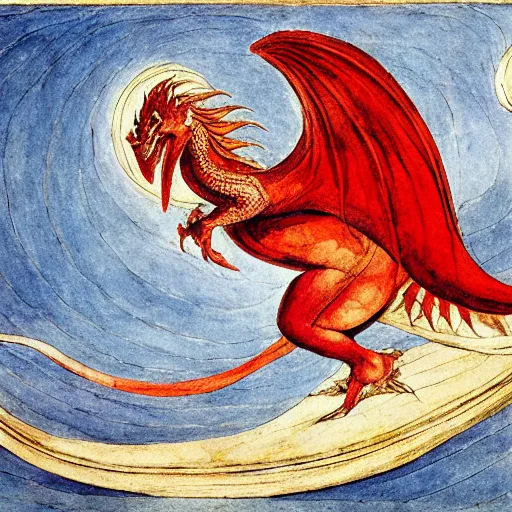 Image similar to red dragon by william blake