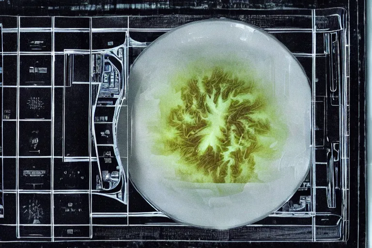 Prompt: fractal wet aspic, cookbook photo, in 1 9 9 5, y 2 k cybercore, industrial photography, still from a ridley scott movie