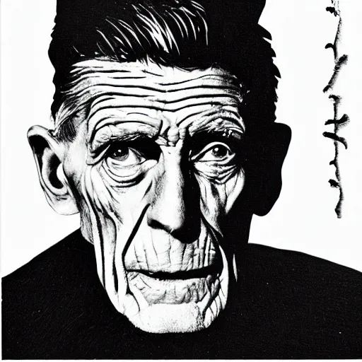 Prompt: Art piece by Samuel Beckett