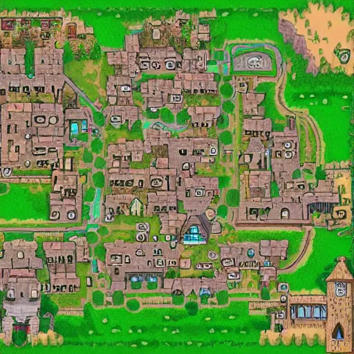 Image similar to a high detailed fantasy village vector art mapview, pepe the frog as a character, rpg village by dungeondraft, dofus, patreon content, hd, straight lines, vector, grid, dnd map, map patreon, fantasy maps, foundry vtt, fantasy grounds, aerial view, dungeondraft, tabletop, inkarnate, dugeondraft, roll 2 0