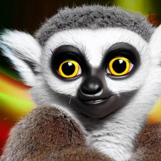 Image similar to ugly lemur with giant ayes teletubbies