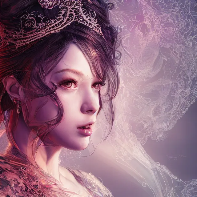 Image similar to the portrait of one sensual electric type personified as an absurdly beautiful, graceful, elegant, sophisticated, young woman made, an ultrafine hyperdetailed illustration by kim jung gi, irakli nadar, intricate linework, bright colors, octopath traveler, final fantasy, unreal engine 5 highly rendered, global illumination, radiant light, detailed and intricate environment