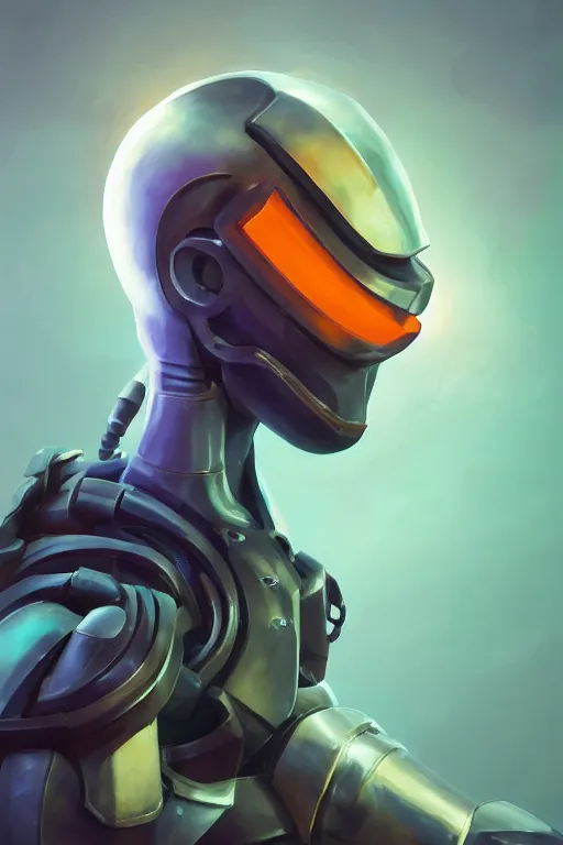 Image similar to epic mask helmet robot ninja portrait stylized as fornite style game design fanart by concept artist gervasio canda, behance hd by jesper ejsing, by rhads, makoto shinkai and lois van baarle, ilya kuvshinov, rossdraws global illumination radiating a glowing aura global illumination ray tracing hdr render in unreal engine 5