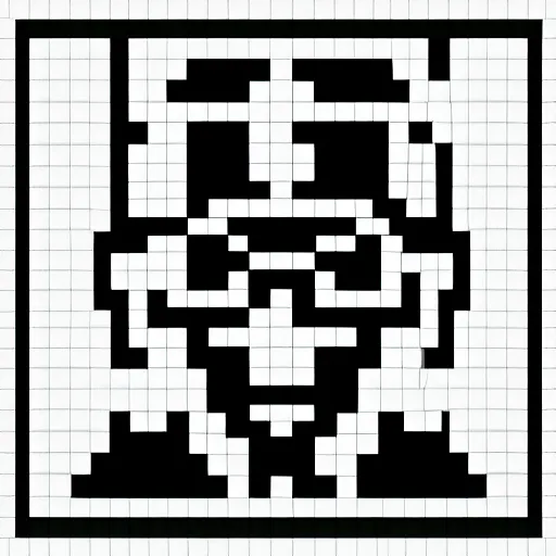 Prompt: pixel art avatar of adolf hitler