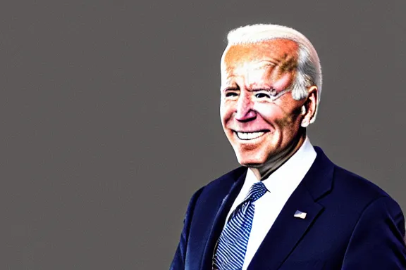 Image similar to Joe Biden floating in a void