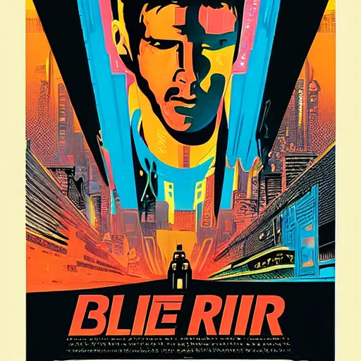 Image similar to poster blade runner 1982 by Tristan Eaton Stanley