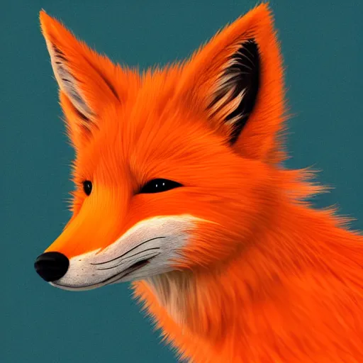 Prompt: digital orange orange and orange fox, retrowave palette, digital world, highly detailed, electric breeze, anatomically correct vulpine, synth feel, fluffy face, ear floof, flowing fur, super realism, accurate animal imagery, 4 k digital art