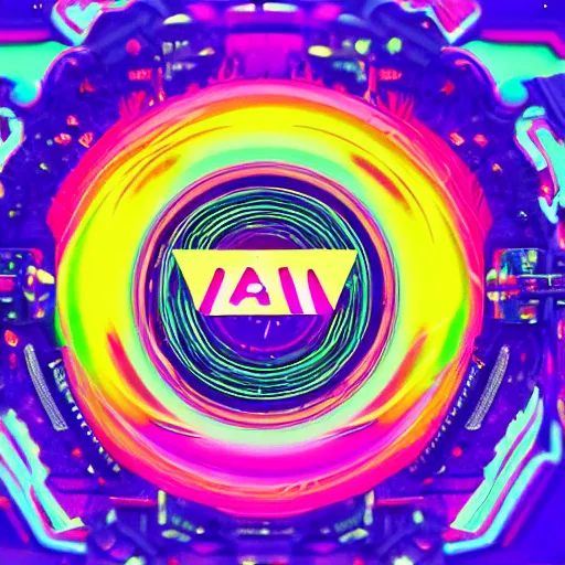 Image similar to a and w vaporwave logo, colorful, digital art, cosmic, 3 d high definition, trending on art station, photorealistic, high resolution, 8 k, octane, hyper detailed, insane details, intricate, elite, ornate, elegant trend, highly detailed and intricate, sharp focus, photography, unreal engine