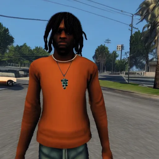 Image similar to Chief Keef in GTA San Andreas, video game screenshot