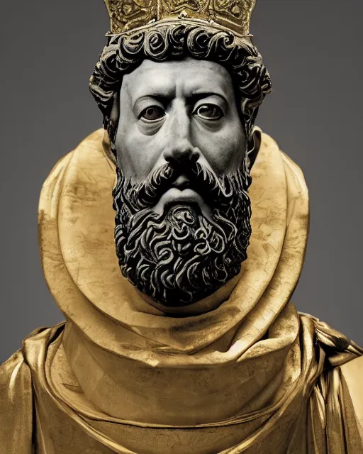 Prompt: a realistic reconstruction of Emperor Marcus Aurelius, DSLR photography